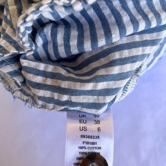 ASOS Blue and White Striped Cotton Skirt - Picture 7 of 9